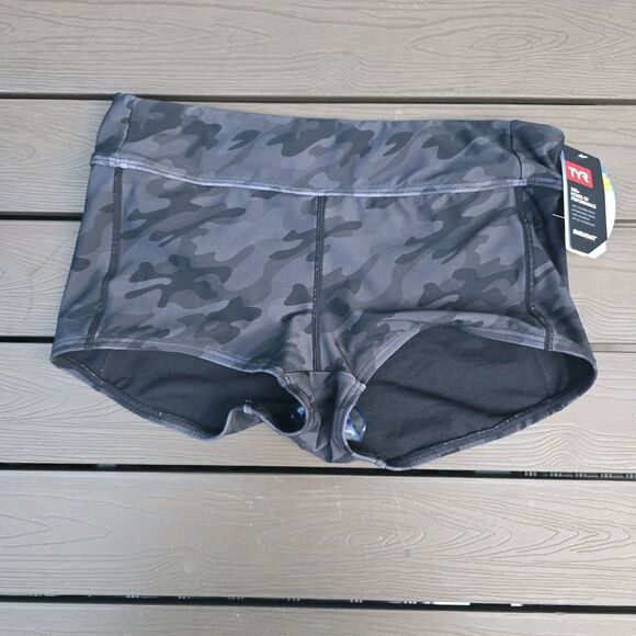 TYR Durafast Women's  Blackout Camk Taylor Tank  W/matching Boy Shorts Sz M New - Picture 5 of 7